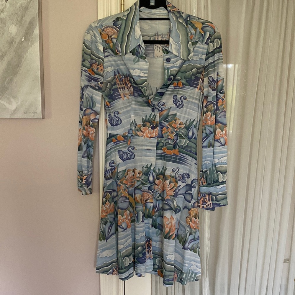 Vintage silk mini dress